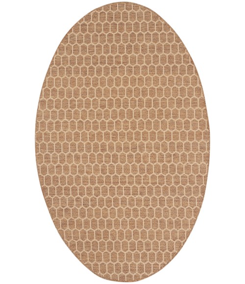 Nourison Reversible Indoor Outdoor Natural RVB01 8 ft. Round Rug