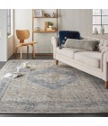 kathy ireland Home Malta Area Rug MAI11-Ivory/Blue