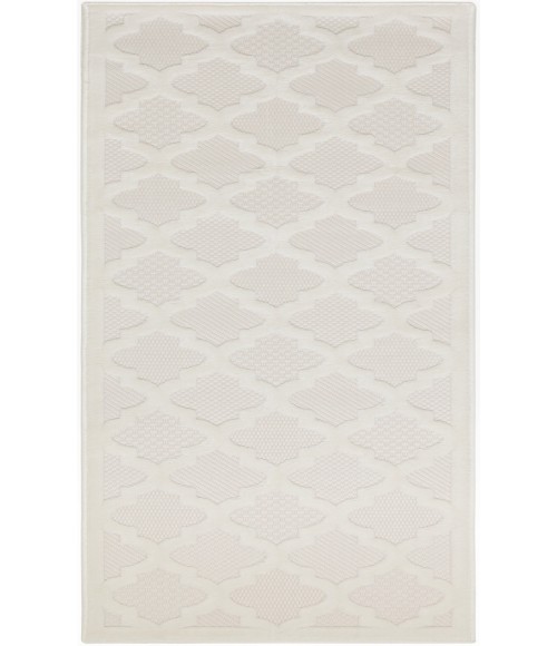Nourison Easy Care Ivory White NES01 2 ft. X 6 ft. Rectangle Rug