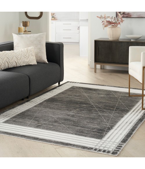 Nourison Desire Area Rug DSR01 Charcoal/Silver