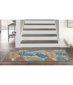 Nourison Aloha Ivory Multicolor ALH18 3 ft. X 5 ft. Rectangle Rug