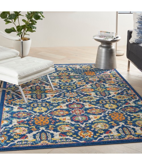 Nourison Allur Area Rug ALR03 Navy Multicolor