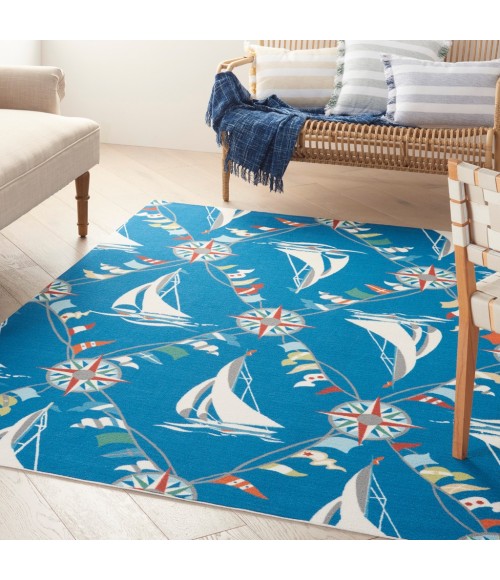 Nourison SUN N' SHADE Area Rug Waverly Sun N' Shade Area Rug SND89-Navy
