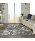 Nourison Aloha Area Rug ALH20 Grey/Multi 5'3" x 7'5"