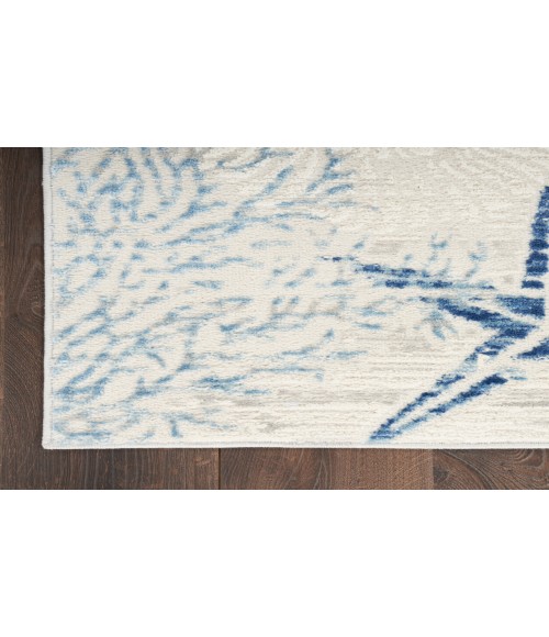Nourison Pompeii Ivory Grey Blue Rug PMP04 9 ft. X 12 ft. Rectangle - Rugs Town Nourison Pompeii Ivory Grey Blue PMP04 9 ft. X 12 ft. Rectangle Rug