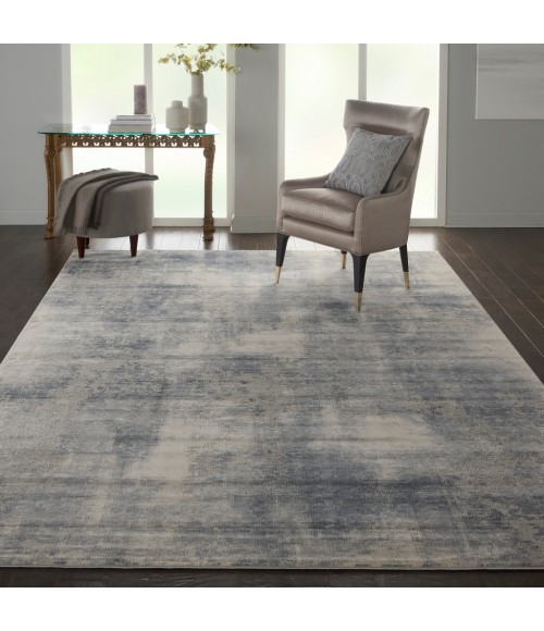 Nourison Rustic Textures Area Rug RUS02-Blue/Ivory