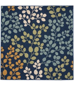 Nourison Caribbean - Crb01 Navy Area Rug 5 ft. 3 X 5 ft. 3Square