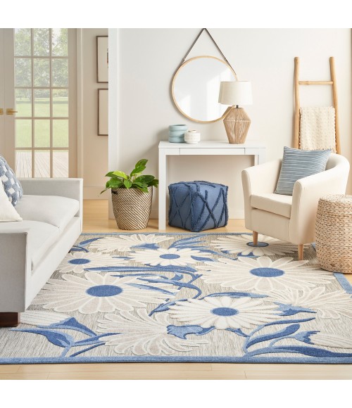 Nourison Aloha Area Rug ALH33 Blue Grey