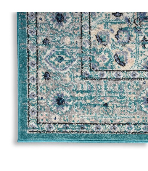 Nourison Passion Area Rug PSN03 Turquoise Grey