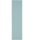 Nourison Reversible Indoor Outdoor Aqua RVB01 2 ft. 2 in. X 8 ft. Rect. Rug