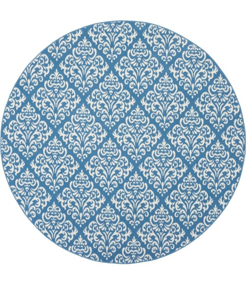 Nourison Grafix Round Area Rug GRF06-Blue