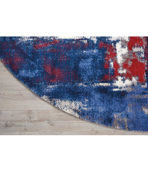 Nourison Twilight Round Area Rug TWI20 Grey/Blue 8' Round