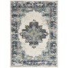 Nourison Passion - Psn03 Ivory Grey Blue Area Rug 5 ft. 3 in. X 7 ft. 3 in. Rectangle