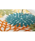 Nourison Aloha Turquoise Multicolor ALH05 3 ft. 6 in. X 5 ft. 6 in. Rectangle Rug