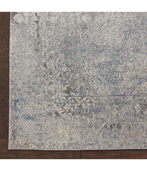 Nourison RUSTIC TEXTURES Area Rug Nourison Rustic Textures Area Rug RUS09-Ivory/Light Blue