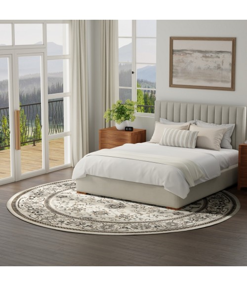 Nourison Serenity Home Ivory Mocha SRH02 8 ft. X Round Rug