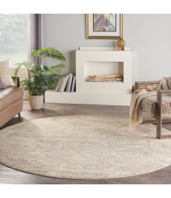 Nourison Tranquil(Traql) - Tra13 Beige Grey Area Rug 7 ft. 10 in. Round