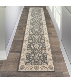 Nourison Home Living Treasures LI16 Grey/Ivory 2 ft. 6 in. X 12 ft. Area Rug