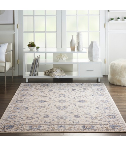 Nourison Sleek Textures Ivory Rug SLE09 5 ft. 3 in. X 7 ft. 3 in. Rect. - Rugs Town Nourison Sleek Textures Ivory SLE09 5 ft. 3 in. X 7 ft. 3 in. Rect. Rug