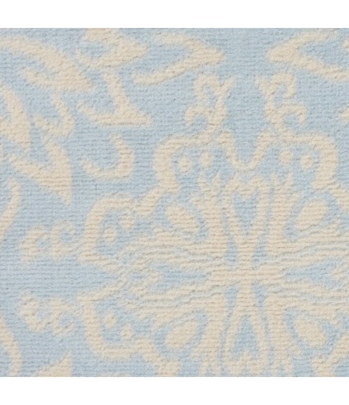 Nourison Jubilant Round Area Rug JUB06-Ivory/Light Blue