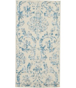 Nourison Jubilant - Jub09 Ivory Blue Area Rug 2 ft. X 4 ft. Rectangle