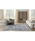 Nourison Astra Machine Washable Dark Blue ASW16 5 ft. 3 in. X 7 ft. Rectangle Rug