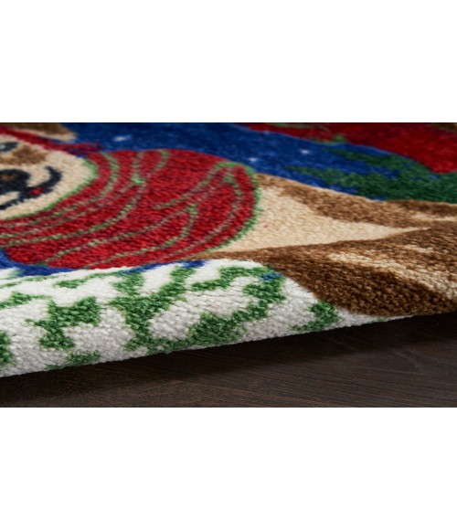 Nourison Accent Decor/Xmas Navy Rug 171JP 2 ft. X 3 ft. Rectangle - Rugs Town Nourison Accent Decor/Xmas Navy 171JP 2 ft. X 3 ft. Rectangle Rug