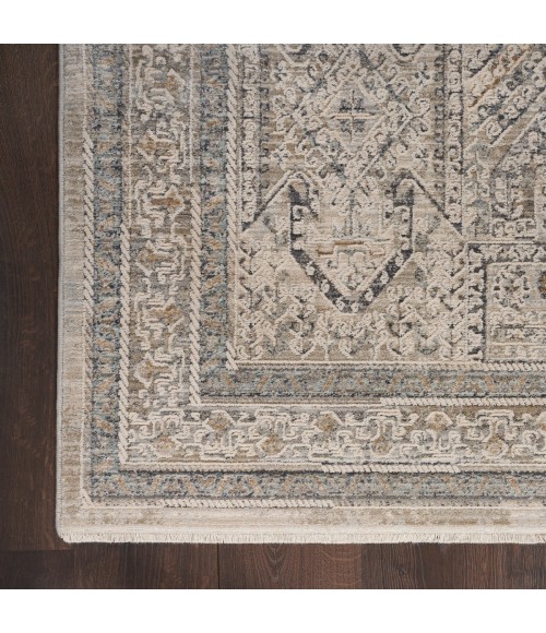 Nourison Lynx Ivory/Grey/Blue Rug LNX01 3 ft. X 5 ft. Rect. - Rugs Town Nourison Lynx Ivory/Grey/Blue LNX01 3 ft. X 5 ft. Rect. Rug