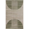 Nourison Astra Machine Washable Ivory Olive ASW03 3 ft. 3 in. X 5 ft. Rectangle Rug
