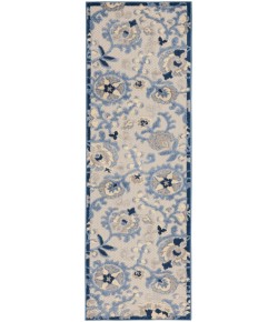 Nourison Aloha - Alh17 Blue Grey Area Rug 2 ft. X 6 ft. Rectangle