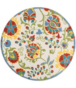 Nourison Aloha - Alh17 Ivory Multicolor Area Rug 7 ft. 10 X Round