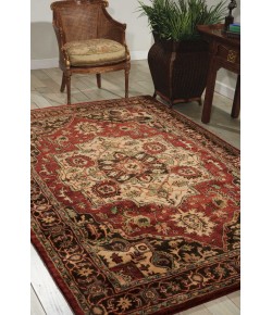 Nourison Jaipur - Ja36 Red Area Rug 8 ft. X Round Nourison Jaipur - Ja36 Red Area Rug 8 ft. X Round