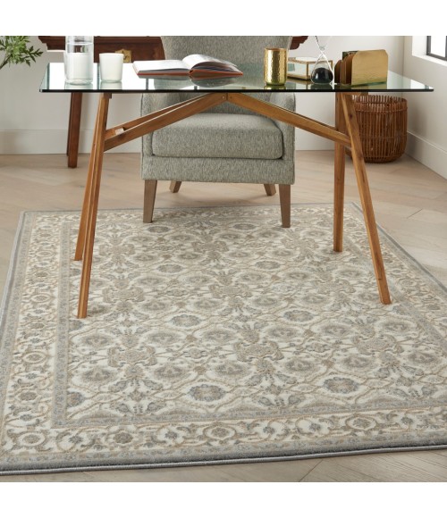 Nourison GRAND VILLA Area Rug Kathy Ireland Grand Villa Area Rug KI83-Lt Grey