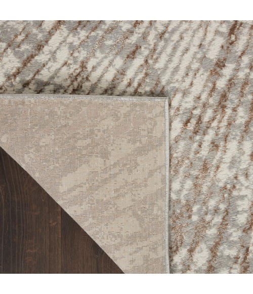 Inspire Me! Home Décor Metallic Area Rug MTL01 Grey/Mocha