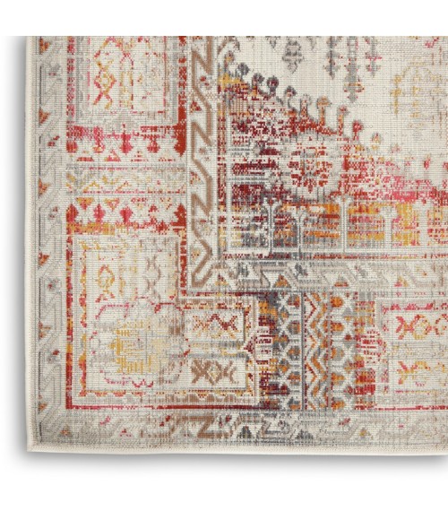 Nourison VINTAGE KASHAN Area Rug Nourison Vintage Kashan Area Rug VKA08-Ivory Red