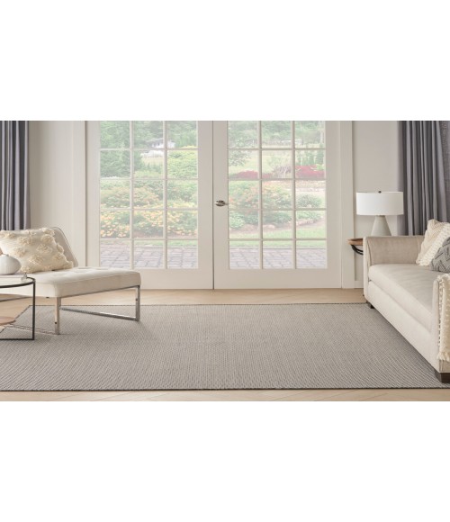 Nourison Courtyard Ivory/Charcoal COU01 8 ft. Square Rug