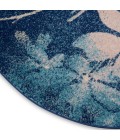 Nourison Tranquil Round Area Rug TRA08-Navy/Pink