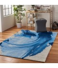 Nourison Symmetry Area Rug SMM01-Blue/Ivory