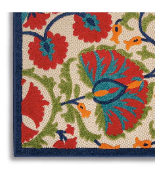 Nourison Aloha Area Rug ALH20-Red/Multicolor