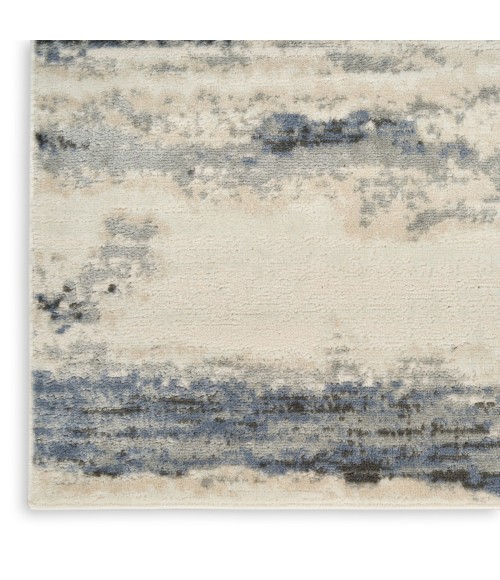 Nourison Serenity Home Blue Multicolor SRH12 7 ft. 10 in. X 9 ft. 10 in. Rect. Rug