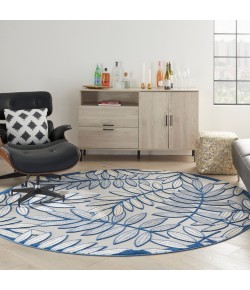 Nourison Aloha - Alh18 Ivory Navy Area Rug 7 ft. 10 X Round