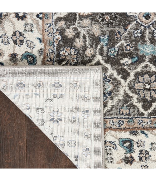 Kathy Ireland American Manor Area Rug AMR01 Grey/Ivory 2'2" x 7'6"