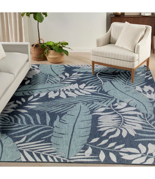 Nourison Home Garden Oasis Navy GOA02 10 ft. X 14 ft. Rectangle Rug
