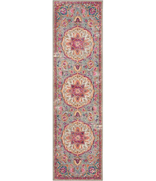 Nourison Passion Area Rug PSN22 Grey/Multi 2'2" x 10'