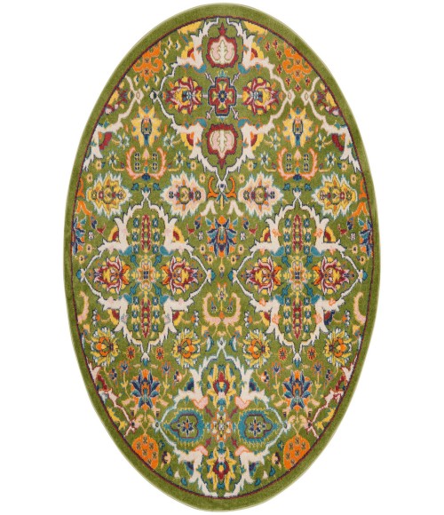 Nourison Allur Sage Ivory ALR03 4 ft. Round Rug