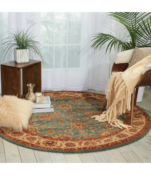Nourison Living Treasures Round Area Rug LI05-Aqua