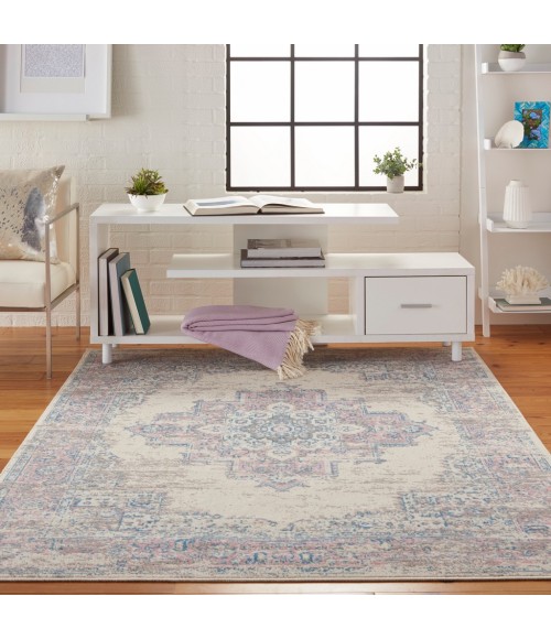 Nourison Grafix Area Rug GRF14-Ivory/Pink