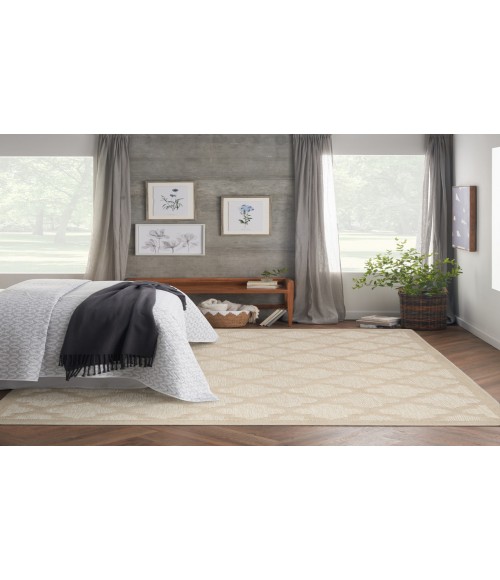 Nourison Easy Care Cream NES01 8 ft. X 10 ft. Rectangle Rug