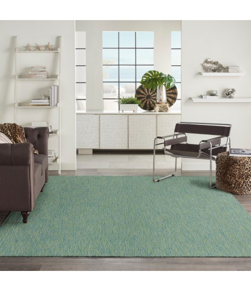 Nourison Washable Solutions Blue/Green WSL01 8 ft. X 10 ft. Rect. Rug