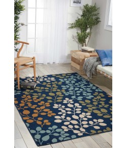 Nourison Caribbean - Crb01 Navy Area Rug 2 ft. 6 X 4 ft. Rectangle